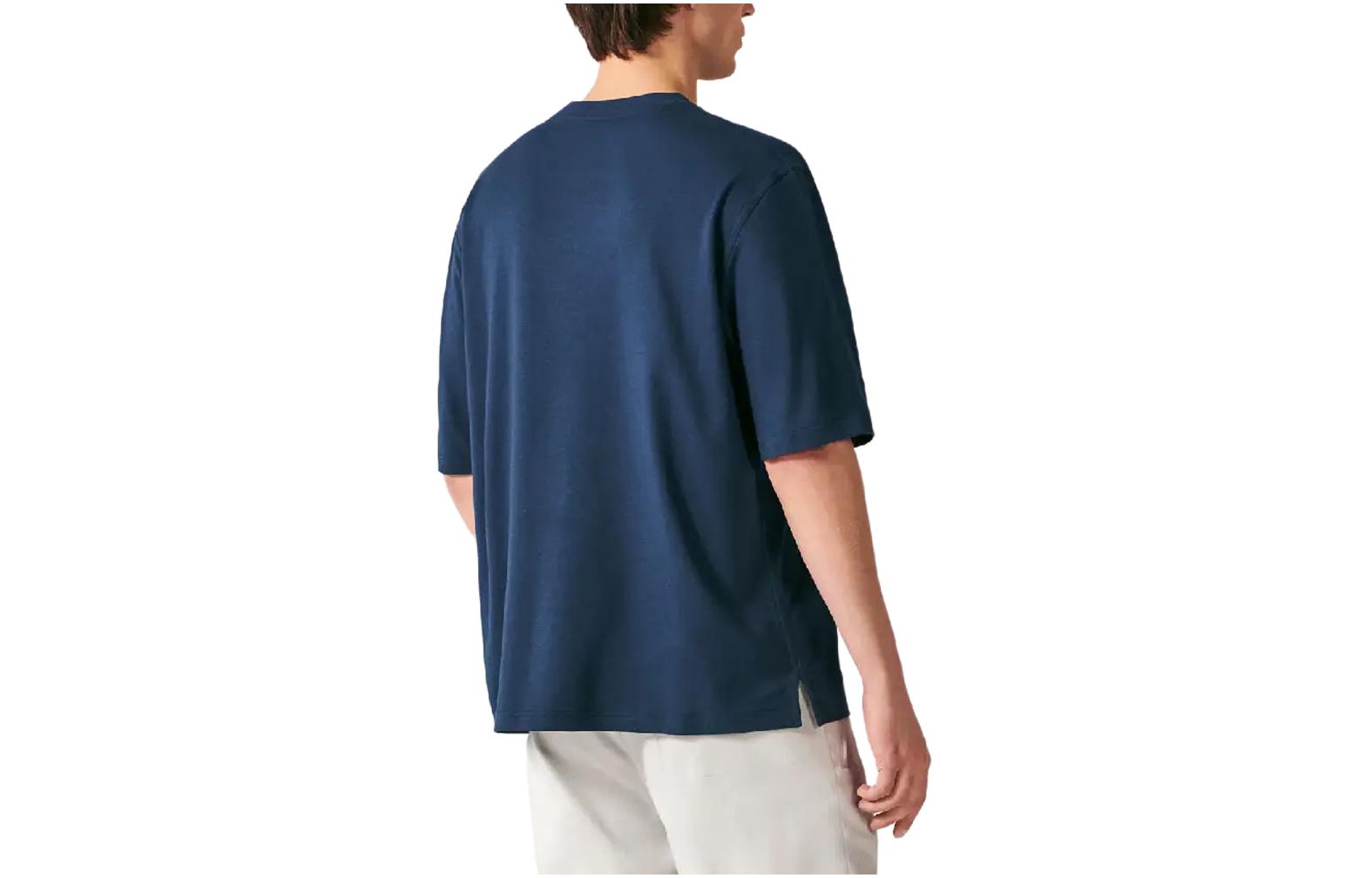 HERMES Graphic Print Crew Neck Short Sleeve T-Shirt for Men H367930HA4T 圖 9