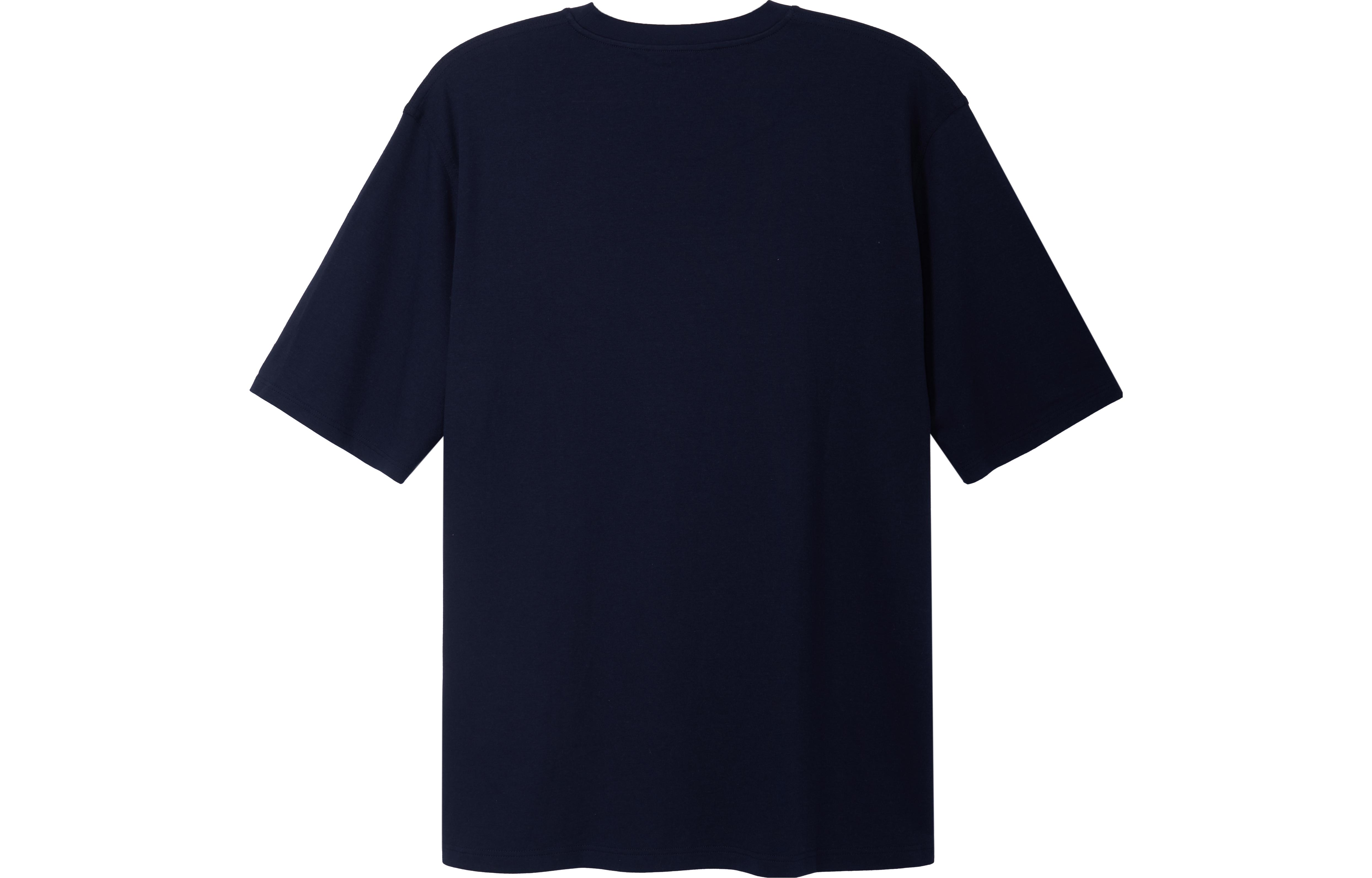 Lookbook HERMES 藍色圖案印花FW22短袖圓領T恤Tee。 H267750HA01