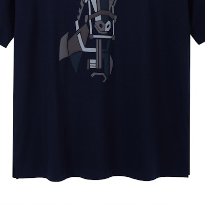 HERMES 藍色圖案印花FW22短袖圓領T恤Tee。 H267750HA01 Cheap HERMES 藍色圖案印花FW22短袖圓領T恤Tee。 H267750HA01