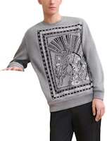 HERMES Graphic Print Crewneck Sweater Grey H467880HA76ME HERMES Graphic Print Crewneck Sweater Grey H467880HA76ME