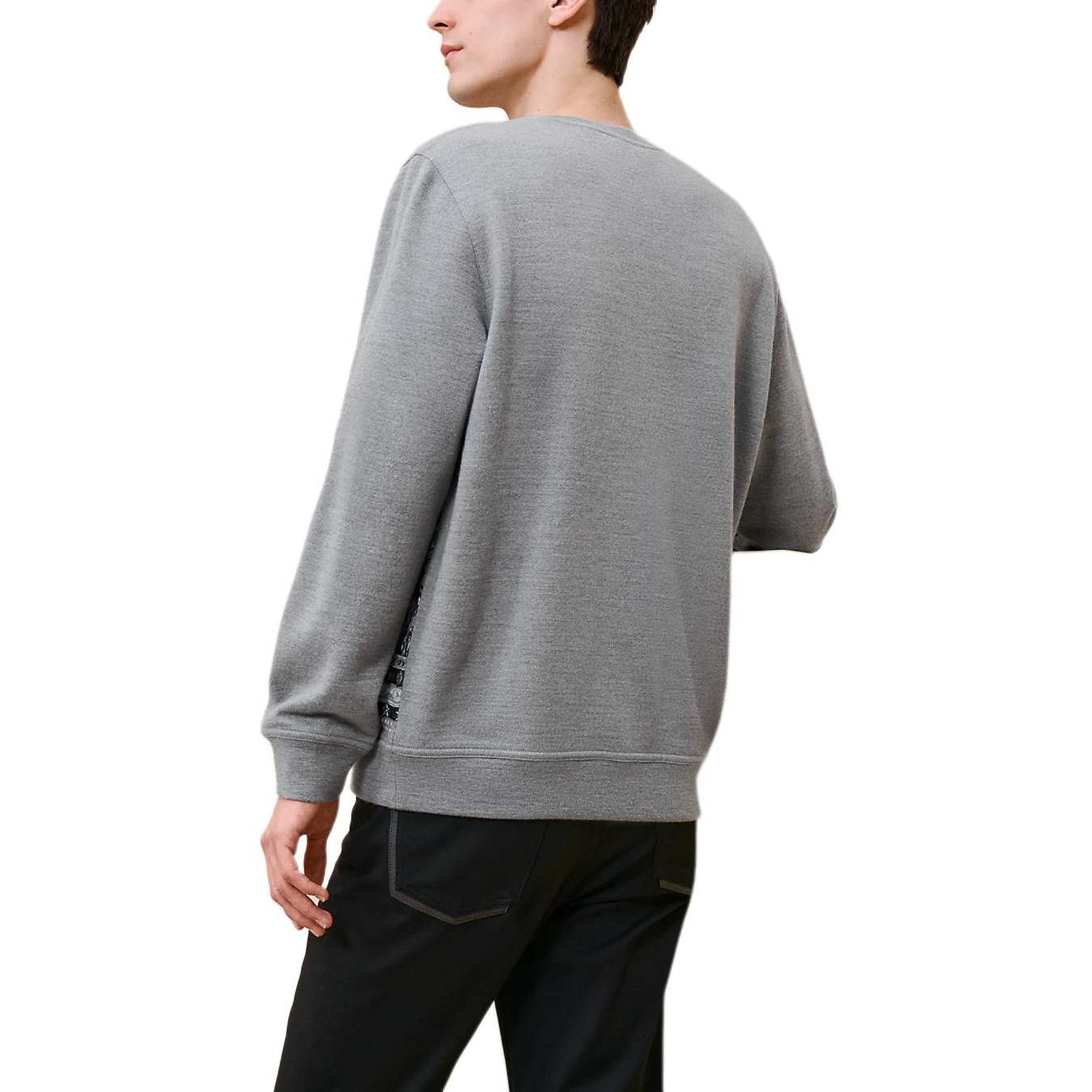 Lookbook HERMES Graphic Print Crewneck Sweater  Grey H467880HA76ME