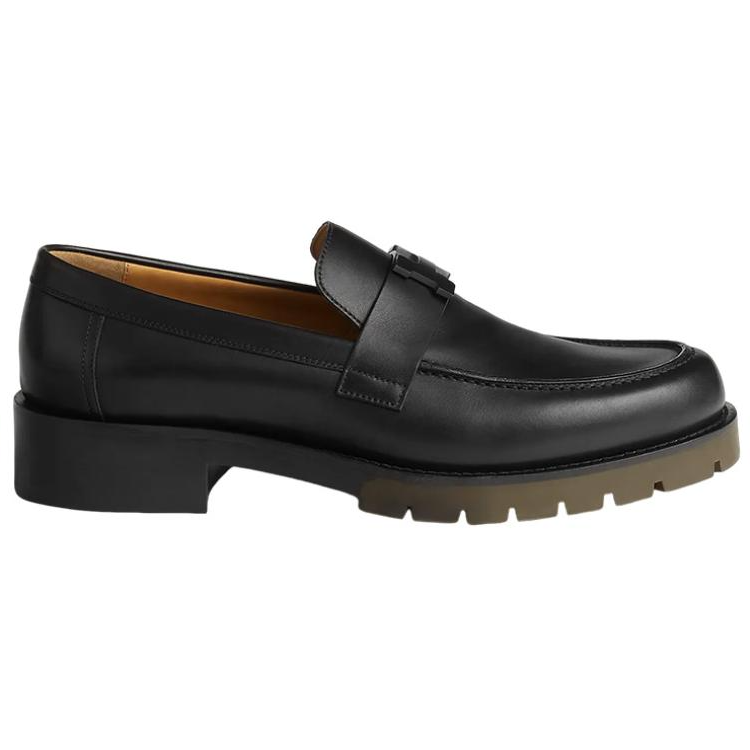 Order 爱马仕 Gregoire 黑色皮革一脚蹬鞋 H231998Z-A02