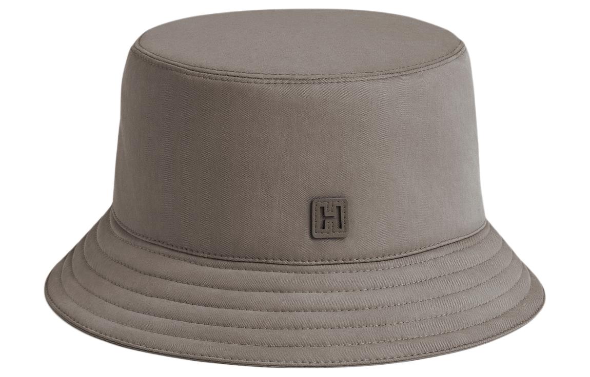 Order HERMES Grey Cotton Fisherman Hat with Logo Design Unisex Couple Style H241022N 5I60