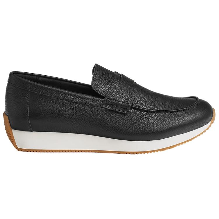 HERMES Ground 'Black Leather Slip-On' 圖 2