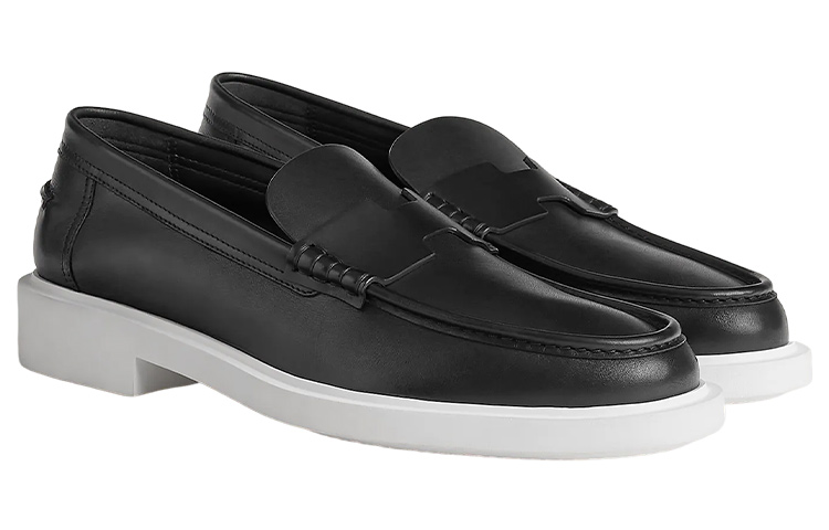 HERMES Guillaume Slip-On 'Black Leather' 圖 3