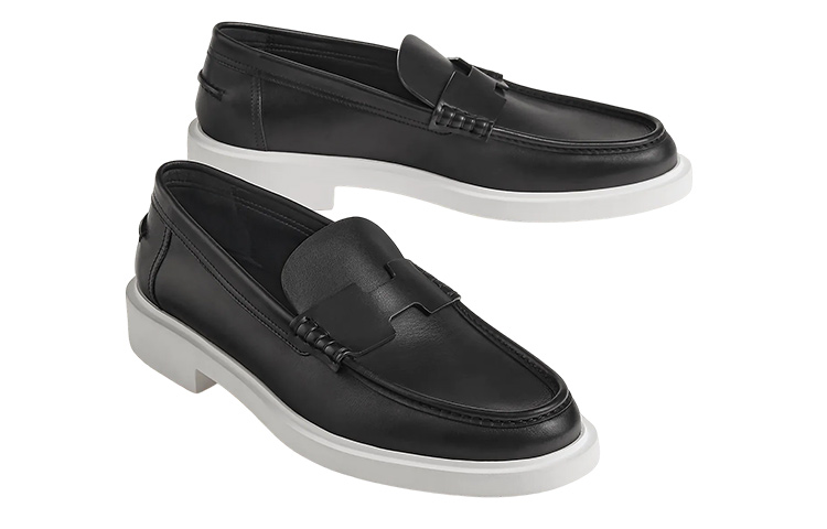 HERMES Guillaume Slip-On 'Black Leather' 圖 4