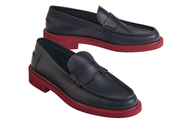 HERMES Guillaume Slip-On 'Black Leather' 圖 4