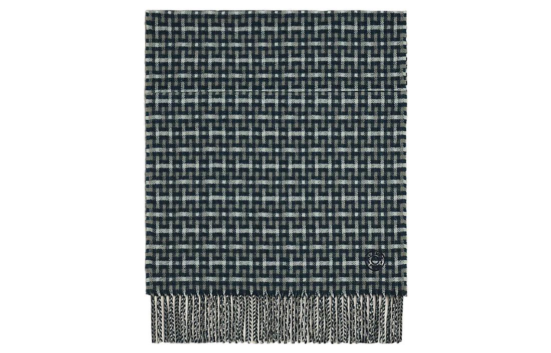 HERMES H-Logo Grey Wool Scarf Unisex Couple Style Warm and Stylish. H394083T 06 圖 2