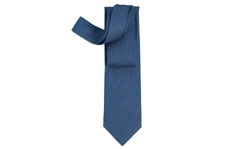 HERMES H 24 Jacquard Tie Marine Clair Dark Blue. H030290T 03 圖 2