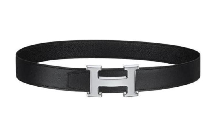HERMES H Buckle Smooth Leather Belt Unisex Couple Style 3.2cm Wide. H064544ck05H073967caaf