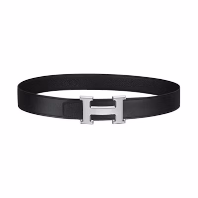 HERMES H Buckle Smooth Leather Belt Unisex Couple Style 3.2cm Wide. H064544ck05H073967caaf