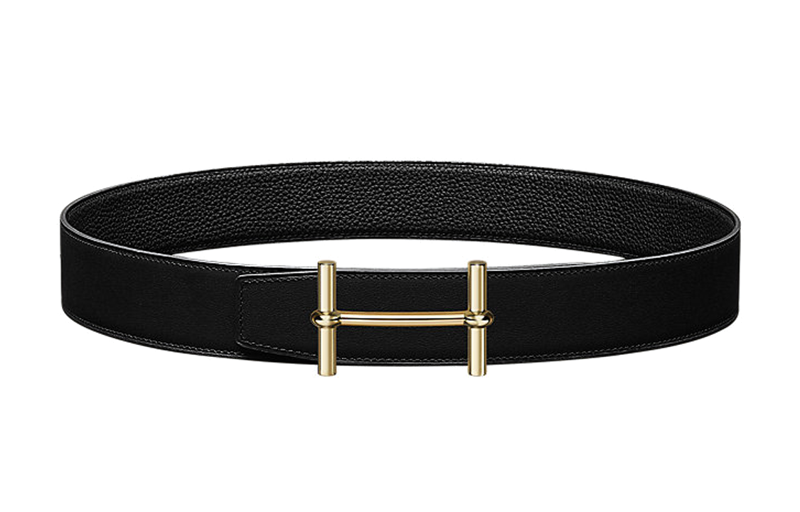 HERMES H d'Ancre  Black Smooth Leather Belt 3.8cm Width Elegant Design H077938CP2K H075387CAAF105 圖 2