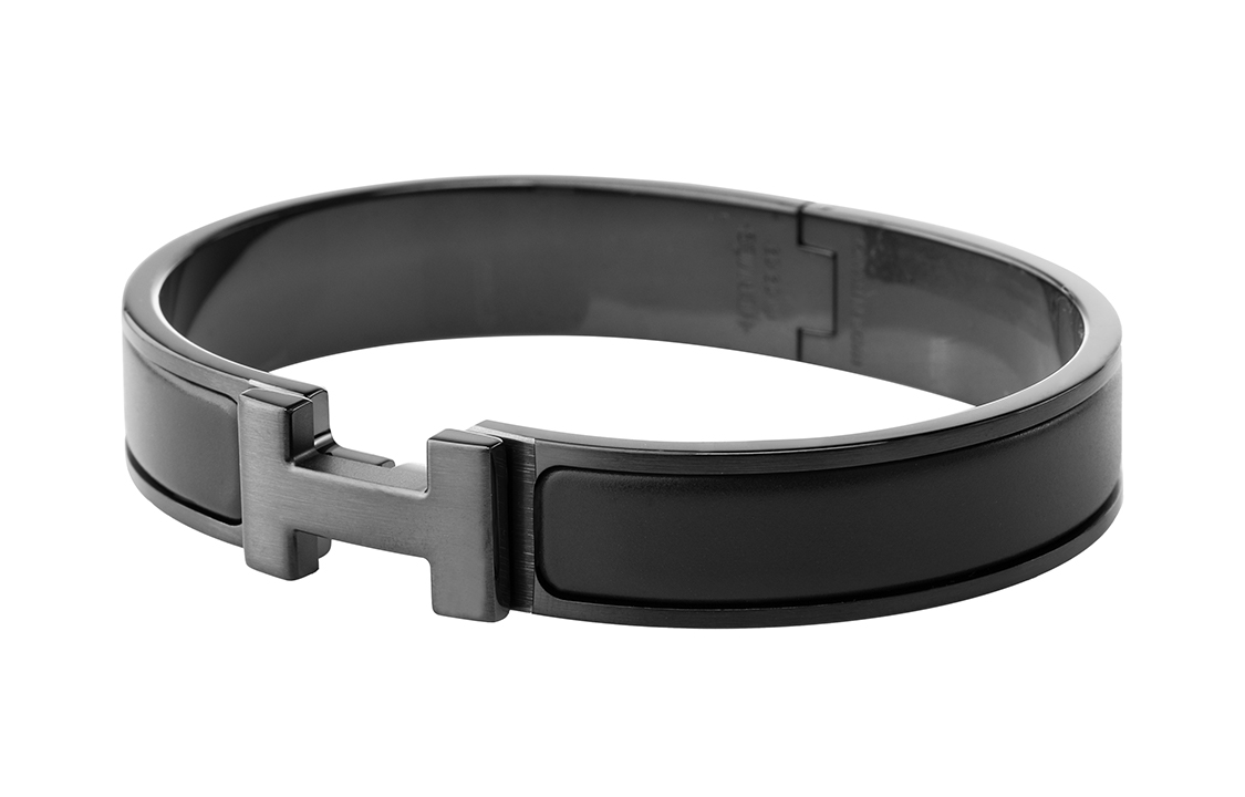 HERMES Clic H Bracelet So Black Enamel Unisex Couple's Black Edition. H703203FK01 圖 3