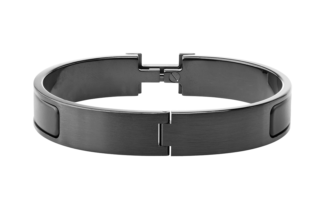 HERMES Clic H Bracelet So Black Enamel Unisex Couple's Black Edition. H703203FK01 圖 4