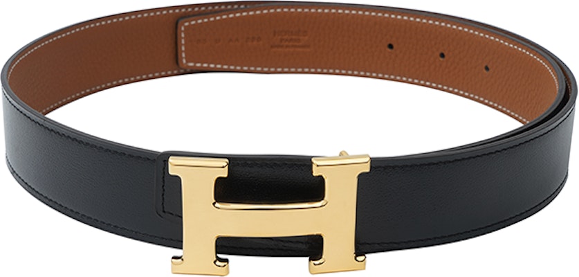 Hermes H Reversible Gold Buckle Togo Leather Belt Black/Gold 3.2cm H064544CC06-H073967CAAA Order Hermes H Reversible Gold Buckle Togo Leather Belt Black/Gold 3.2cm H064544CC06-H073967CAAA