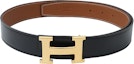 Order Hermes H Reversible Gold Buckle Togo Leather Belt Black/Gold 3.2cm H064544CC06-H073967CAAA