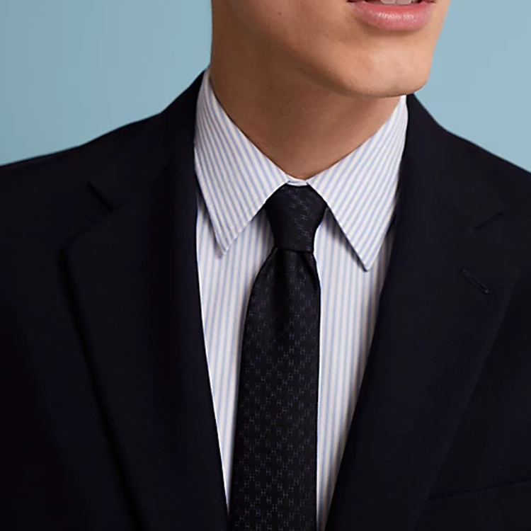 Lookbook エルメス H ツイルタイ - ブラック 036315T-01