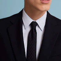 Lookbook HERMES H 絲質領帶 - 黑色 036315T-01