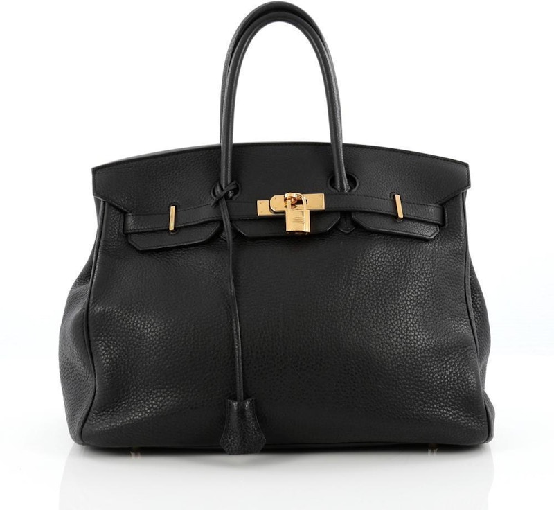 Hermes Handbag Birkin Clemence 35 Black