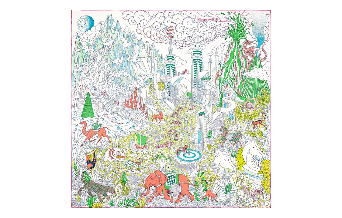 HERMES Handmade Twill Silk Scarf in Cream White H003365S-11 圖 2