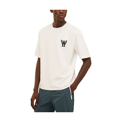 HERMES Hello Mr. Farrier Robot Logo White Cotton T-Shirt Short Sleeve H157830HA90
