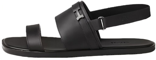 HERMES Henrio 'Black Leather Sandal' H232976Z-H02 HERMES Henrio 'Black Leather Sandal' H232976Z-H02