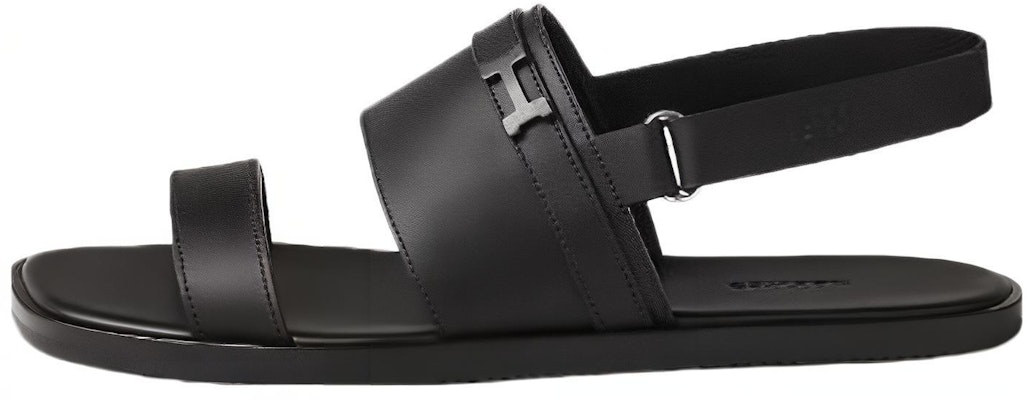 HERMES Henrio 'Black Leather Sandal' H232976Z-H02 Buy HERMES Henrio 'Black Leather Sandal' H232976Z-H02
