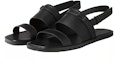 Shop HERMES Henrio 'Sandal Kulit Hitam' H232976Z-H02