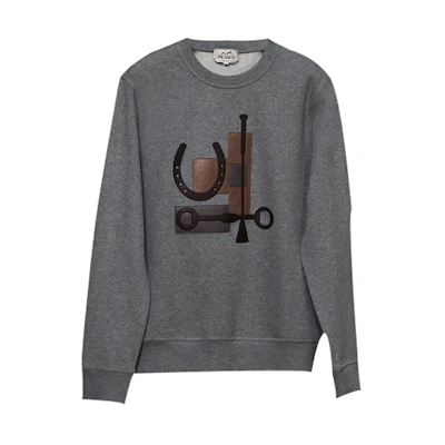 HERMES Her-Mes Grey Sweatshirt Capsule Collection H047850HA76