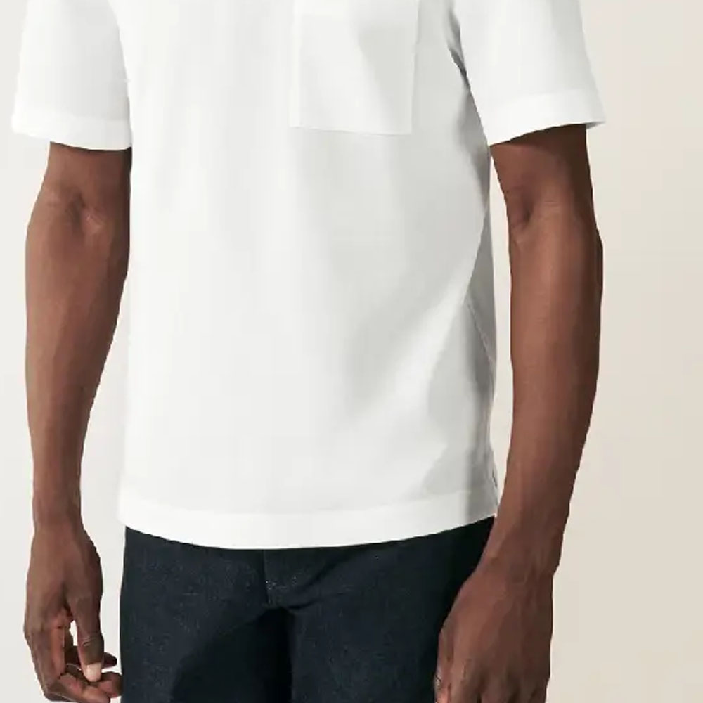 Cheap 에르메스 자수 레터 반팔 폴로 셔츠 H367995HA90