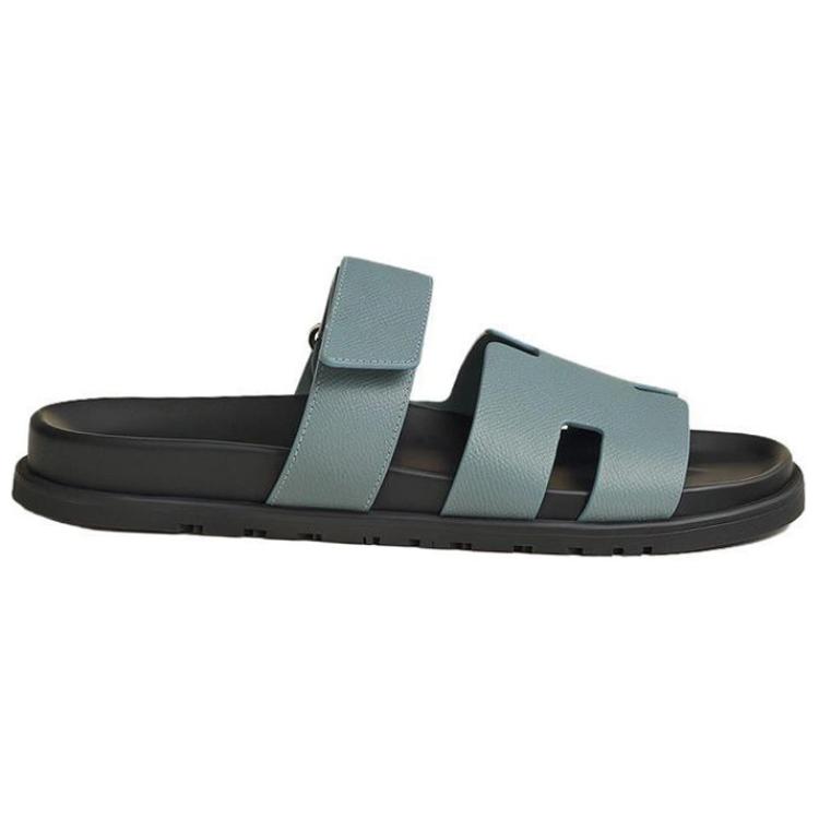 Order 爱马仕 Chypre 蓝色扣带拖鞋 H222857Z-HGT