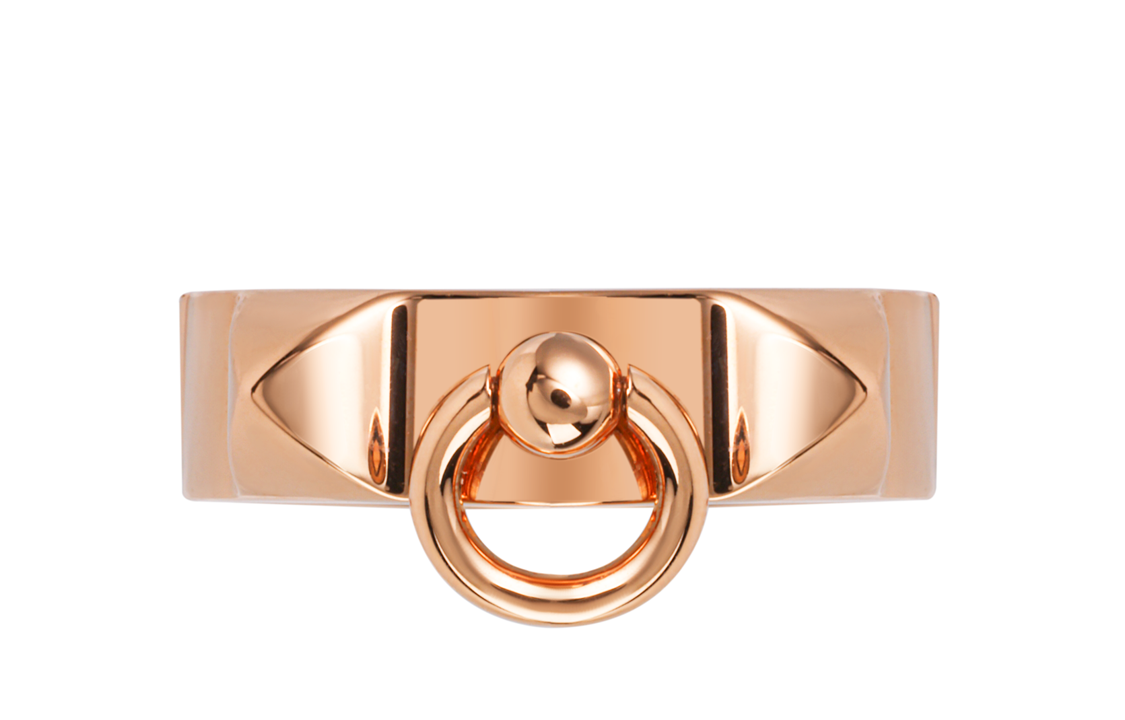 Hermes Hermès Collier de Chien Ring Rose Gold Unisex Couples Style H1081188