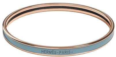 Hermes HERMÈS Enamel Logo Bracelet Blue Unisex Couple Style H240001FOZ1 Hermes HERMÈS Enamel Logo Bracelet Blue Unisex Couple Style H240001FOZ1