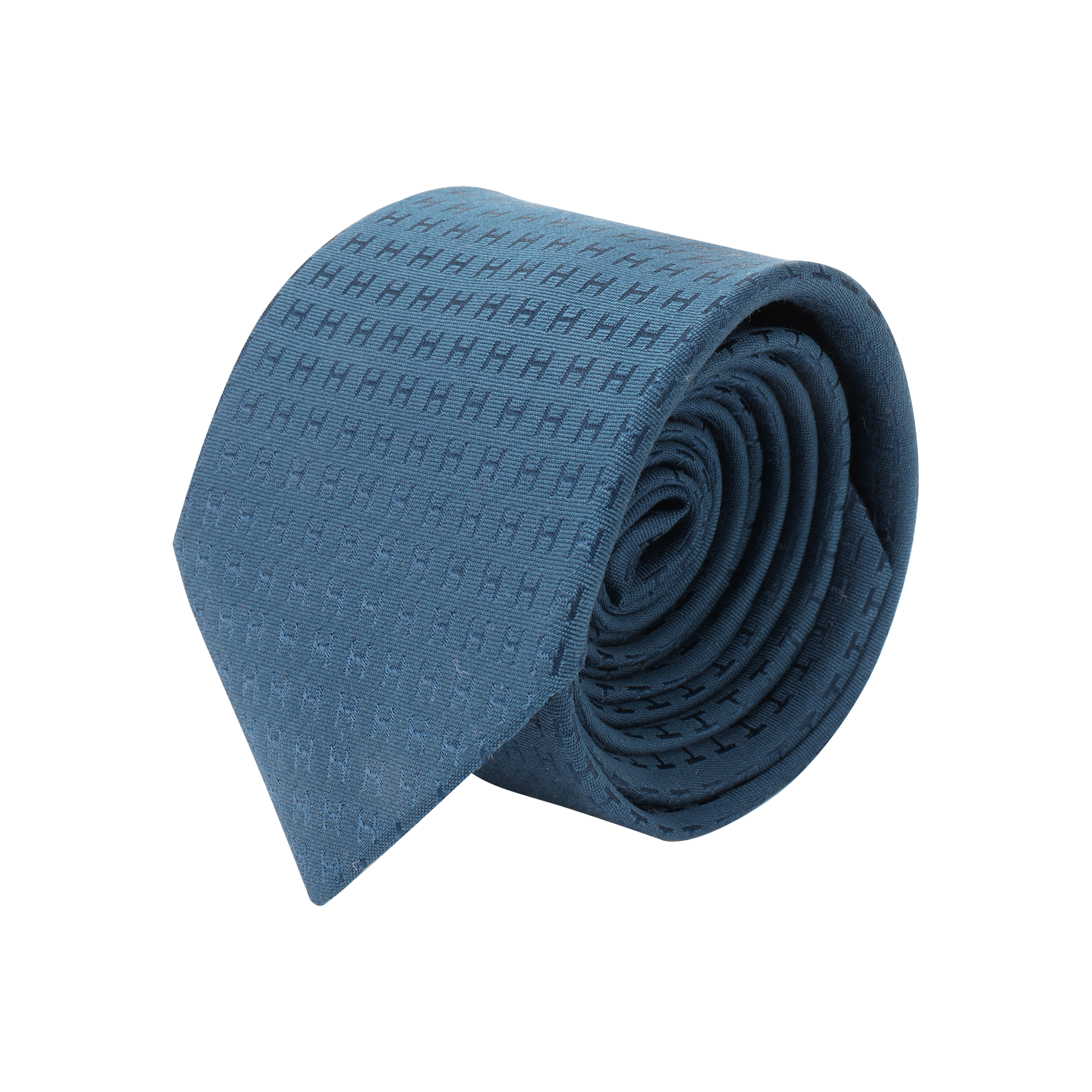 Hermes Hermès H Jacquard Tie 100% Silk 7cm Ocean Blue H030289T I4 圖 3