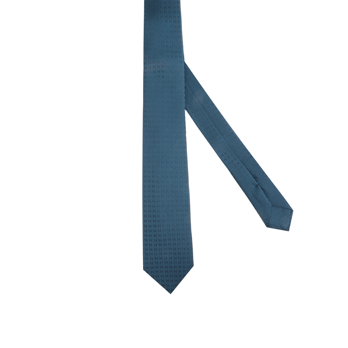 Hermes Hermès H Jacquard Tie 100% Silk 7cm Ocean Blue H030289T I4 圖 4