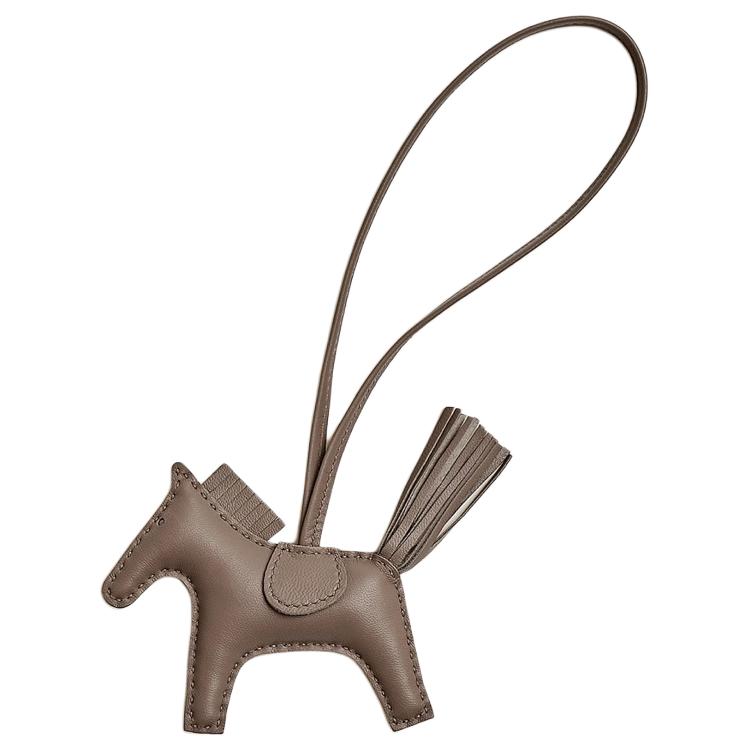 Hermes HERMÈS Lambskin Animal Design Charm Elephant Grey Unisex Couple Accessory H064929CAFK