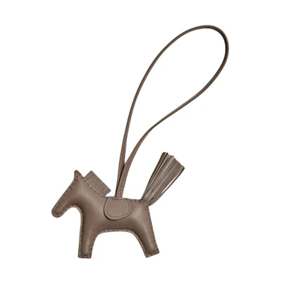 Hermes HERMÈS Lambskin Animal Design Charm Elephant Grey Unisex Couple Accessory H064929CAFK