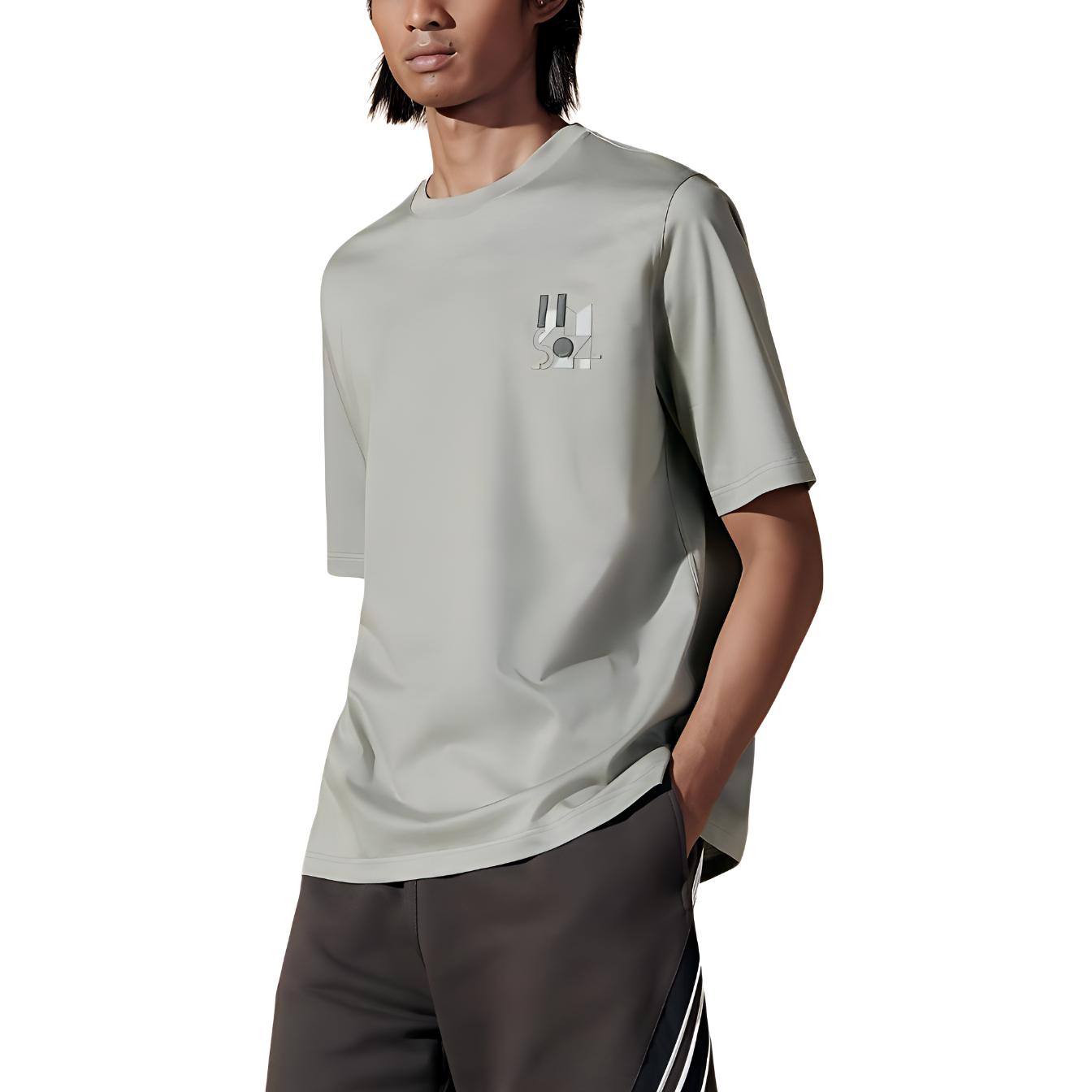 Shop Hermes HERMÈS SS24 Kaos Hijau Crewneck dengan Detail Kulit. H457930HA1F