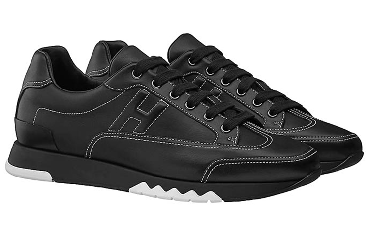 Order HERMES 愛馬仕 Trail 經典牛皮橡膠系帶休閒運動鞋 黑色