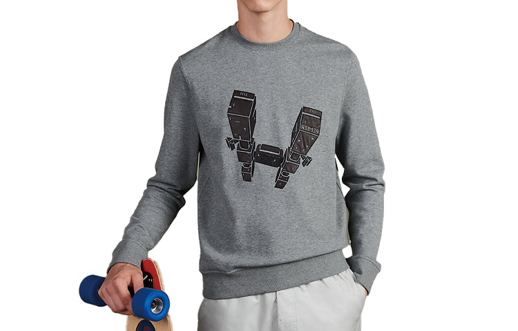 Hermes Hermes Odyssee Crewneck Sweatshirt Grey - Casual Essentials H037545HA82