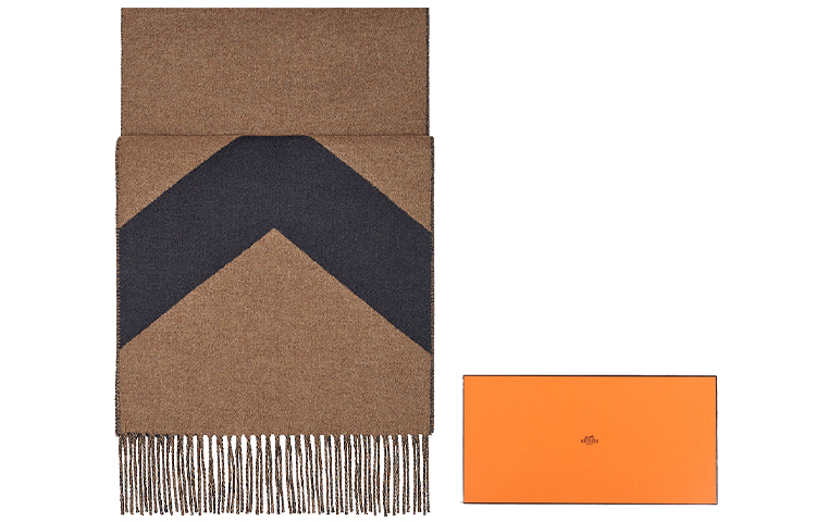HERMES Herringbone Cashmere Scarf H259065S-05 圖 4