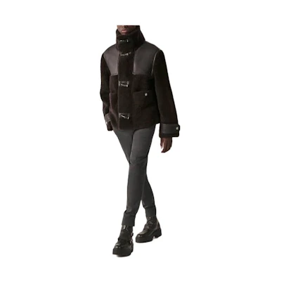 Hermes High-Neck Solid Button-Up Jacket Coffee Color H363720HH4T46