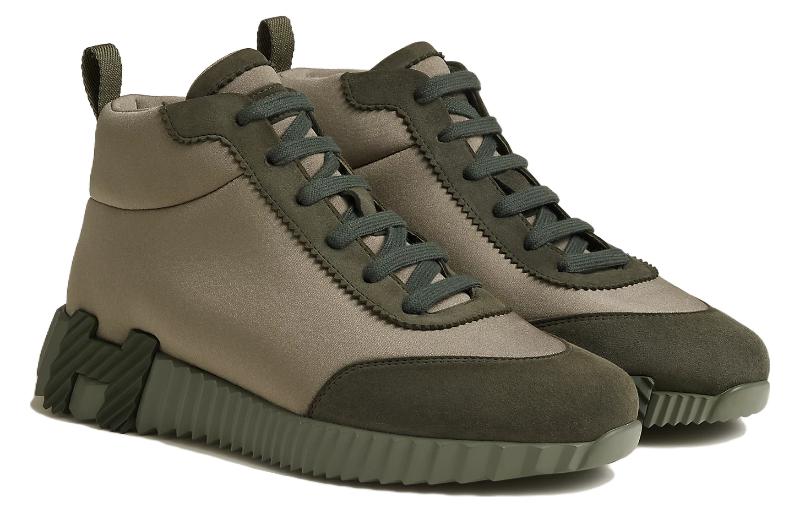 Order HERMES Sepatu High-Top Hip-Hop 'Cokelat Hijau' H232098Z-1R