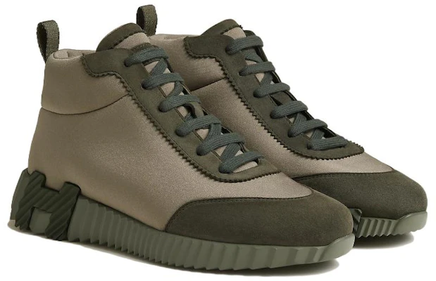HERMES Sepatu High-Top Hip-Hop 'Cokelat Hijau' H232098Z-1R Order HERMES Sepatu High-Top Hip-Hop 'Cokelat Hijau' H232098Z-1R