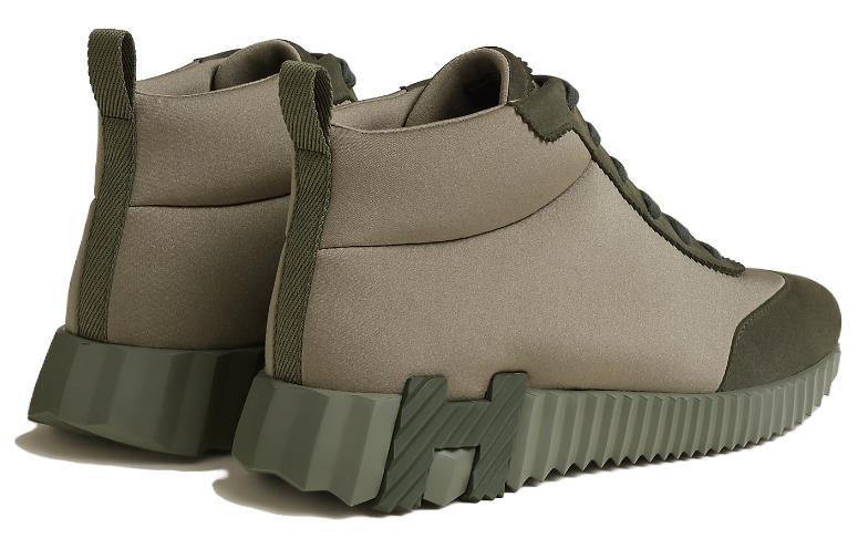 Lookbook HERMES Sepatu High-Top Hip-Hop 'Cokelat Hijau' H232098Z-1R