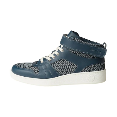 HERMES High-Top Leather Sneakers 'Blue Fashion'
