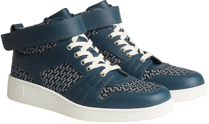 HERMES High-Top Leather Sneakers 'Blue Fashion' H231793Z-HCB Lookbook HERMES High-Top Leather Sneakers 'Blue Fashion' H231793Z-HCB