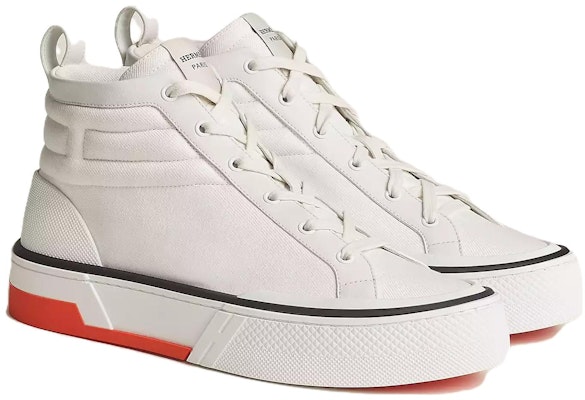 HERMES High-Top Sneaker 'White Calfskin' H231714Z-H90 Order HERMES High-Top Sneaker 'White Calfskin' H231714Z-H90