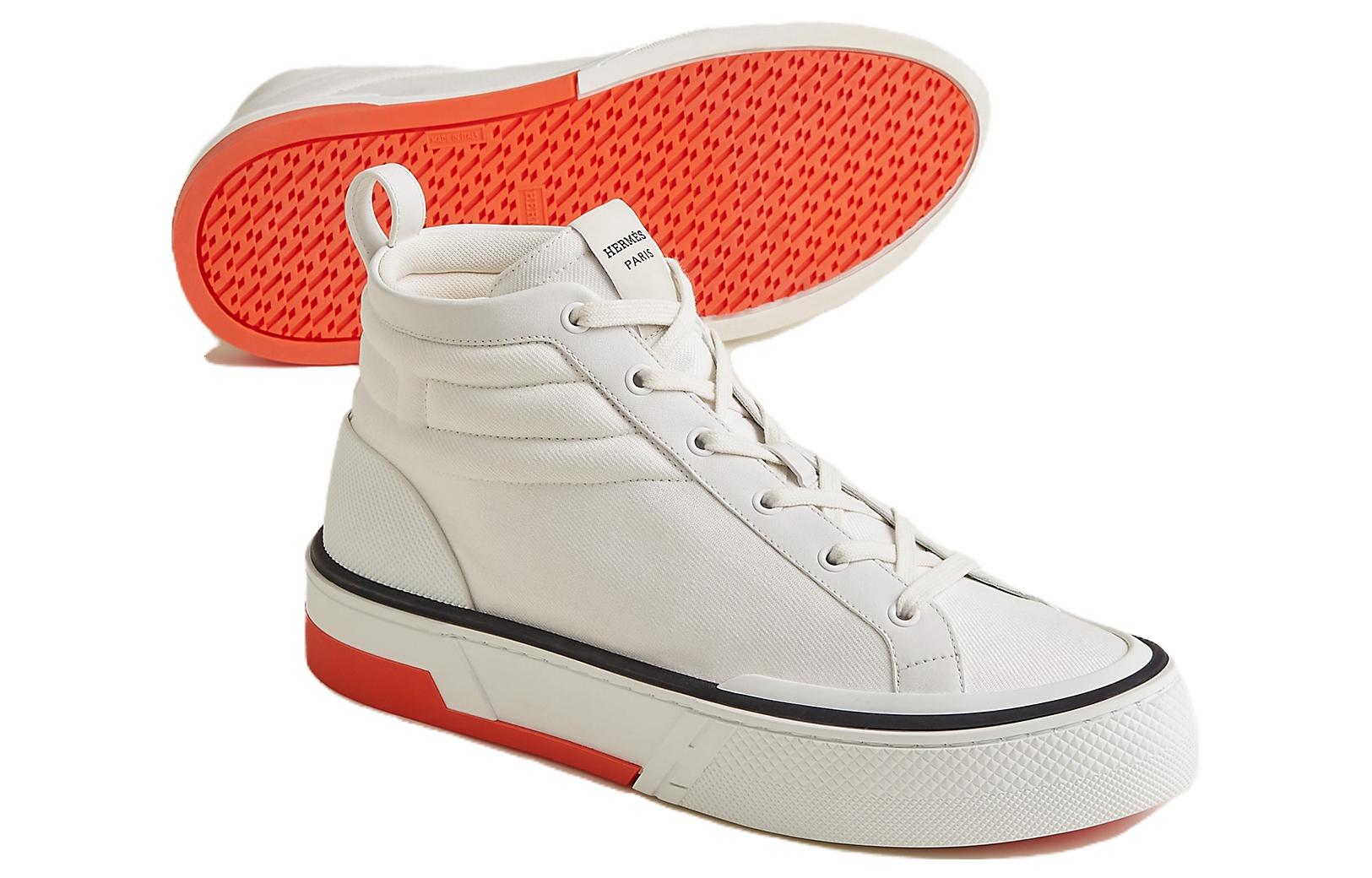 Shop HERMES Sneakers High-Top 'Kulit Anak Lembu Putih' H231714Z-H90