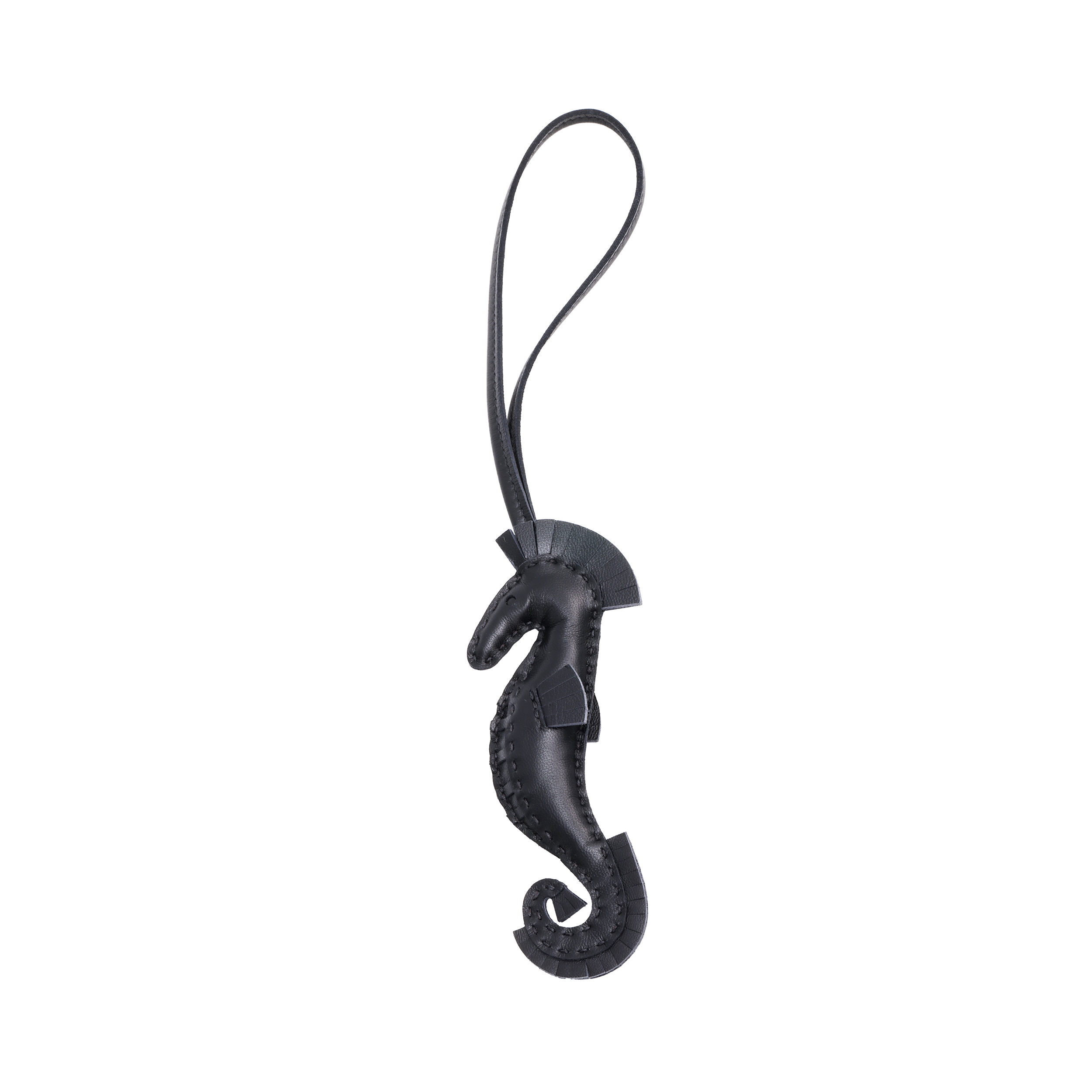 HERMES Hippo Seahorse Black Lambskin Keychain Charm Unisex Couple Accessory. H084738CAAD 圖 3